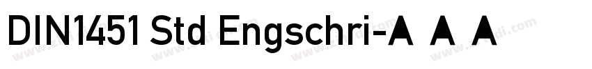 DIN1451 Std Engschri字体转换
